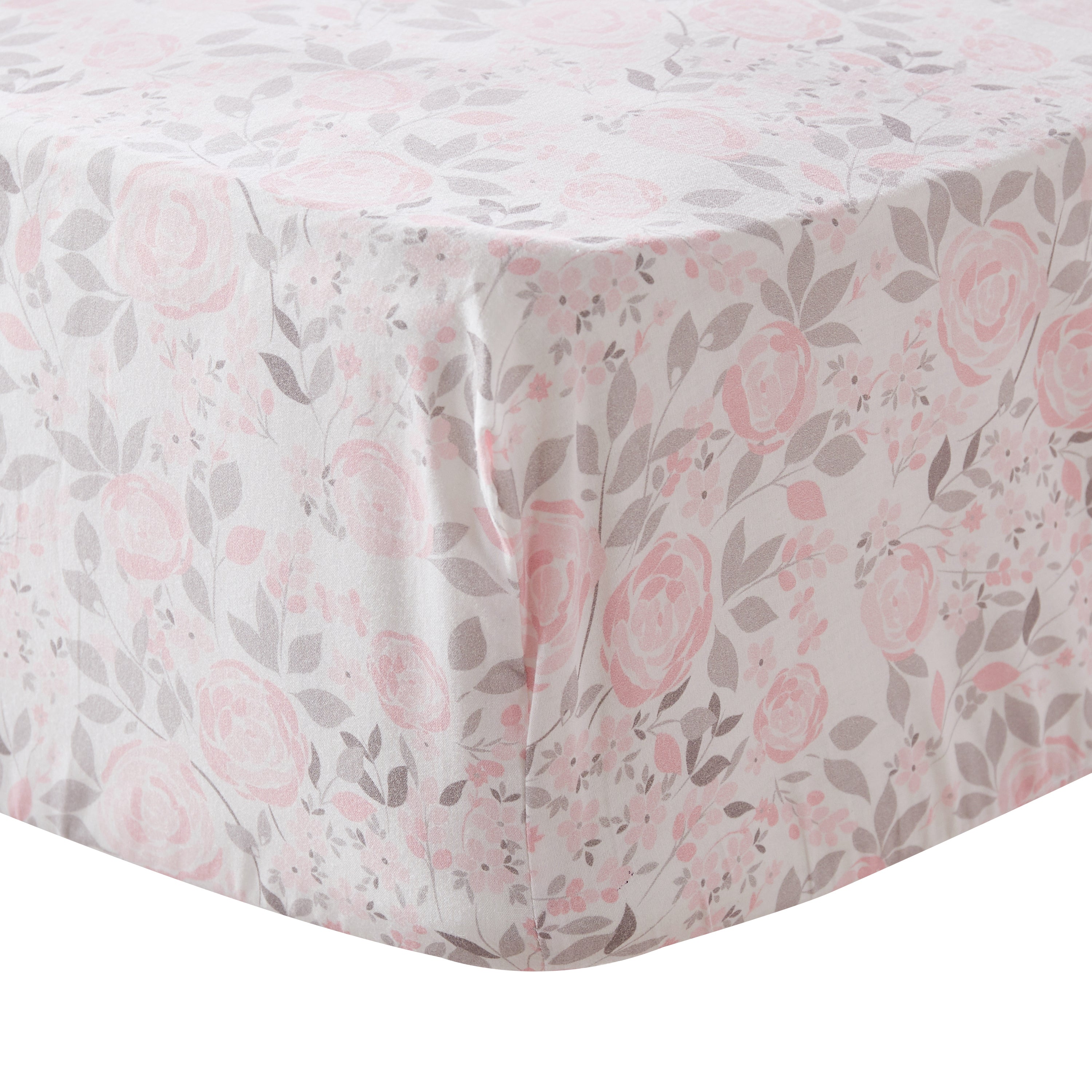 Colette Floral Cotton Crib Fitted Sheet